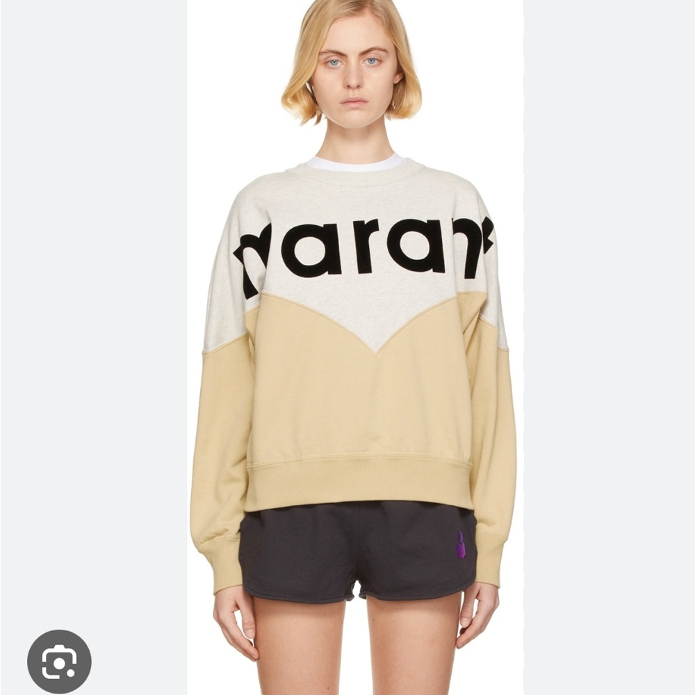 Size 42 Isabel Marant sweatshirt. Tan and black. Perfect condition.